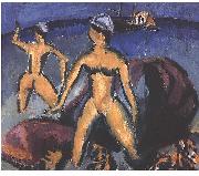 Ernst Ludwig Kirchner, Two women at the sea